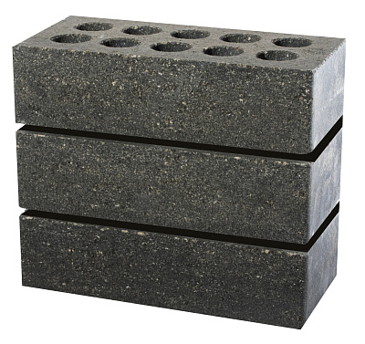 Картинка Кирпич - Гиперпрессованный кирпич Облицовочный одинарный крафт : М-200 размером 120x250x65. Цвет , производство ЛИТОС 